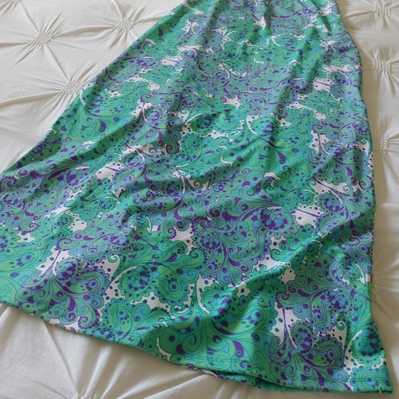 Maxime Zeaberg Toronto blue green paisley printed maxi dress. Size 1 (M) - Picture 5 of 15